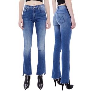 Mother Jeans The Runaway Graffiti Girl Raw Hem Size 25